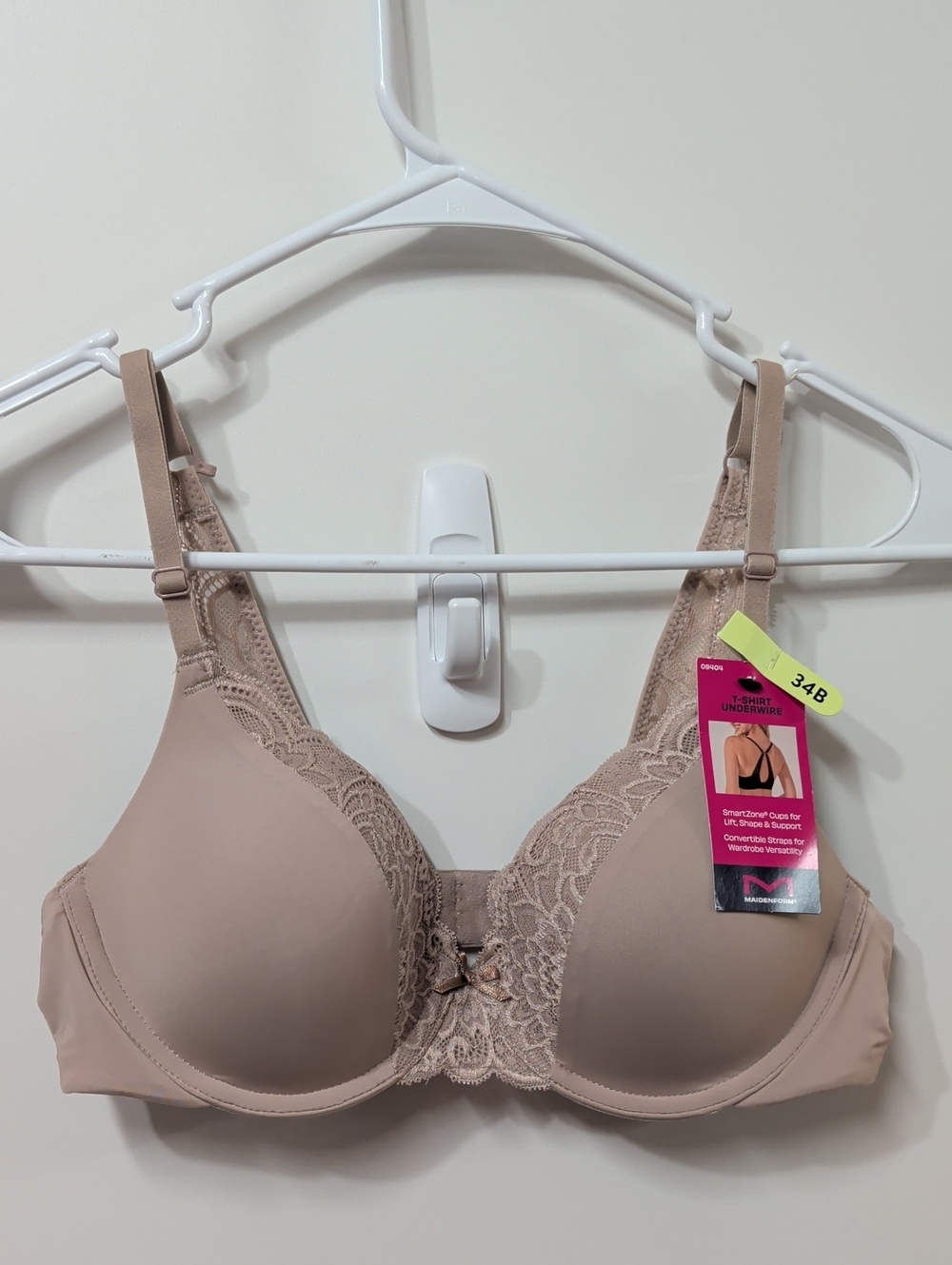 Maidenform Lace-Trim T-Shirt Underwire Bra